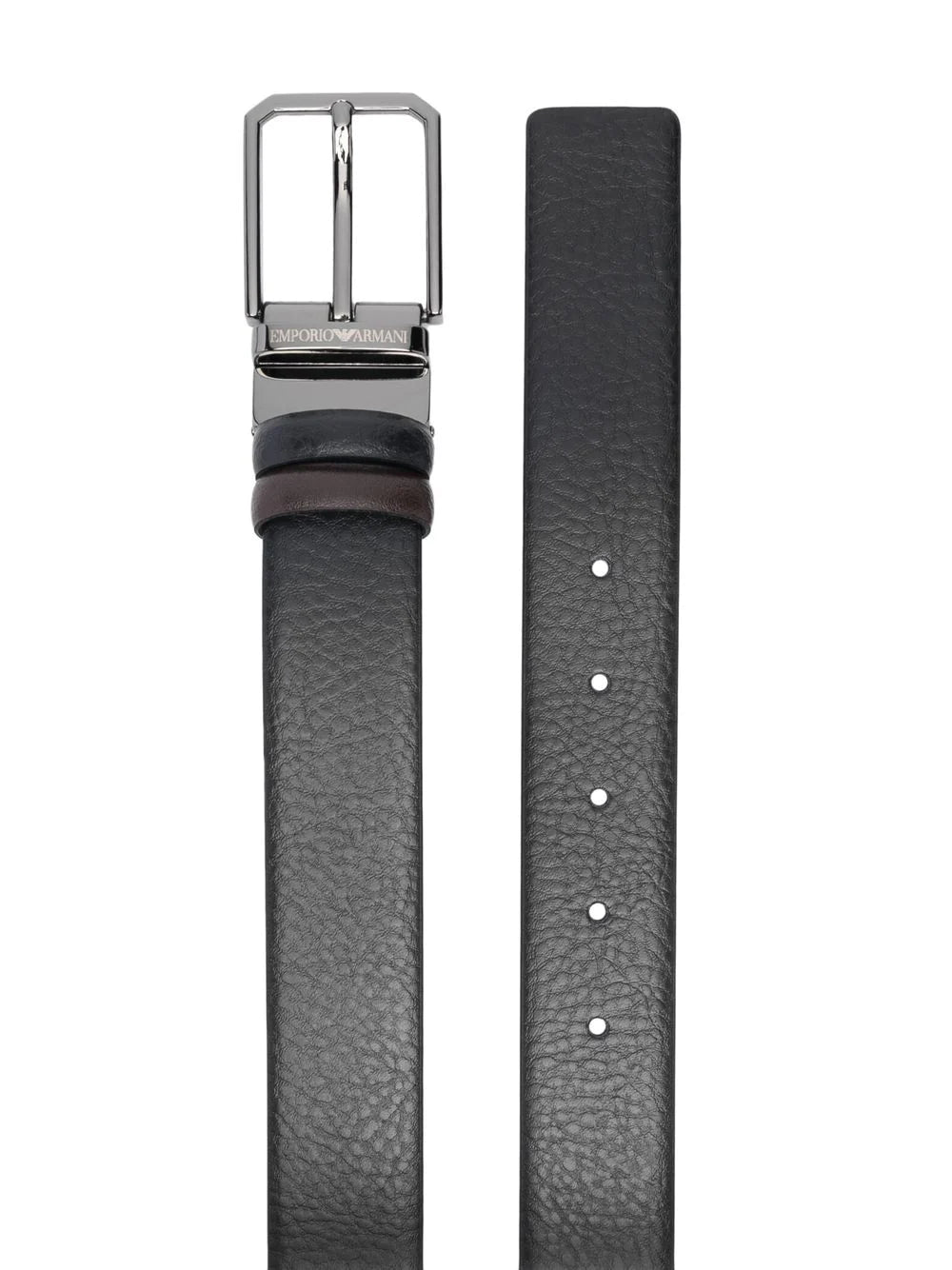 Cintura Reversibile in Pelle Emporio Armani / Nero - Ideal Moda