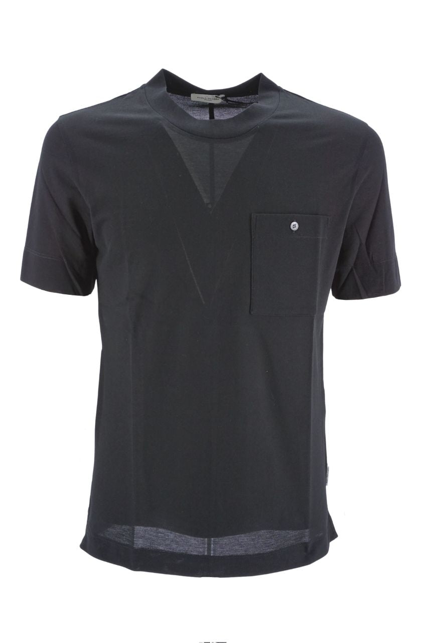 T-Shirt Paolo Pecora Girocollo / Nero - Ideal Moda