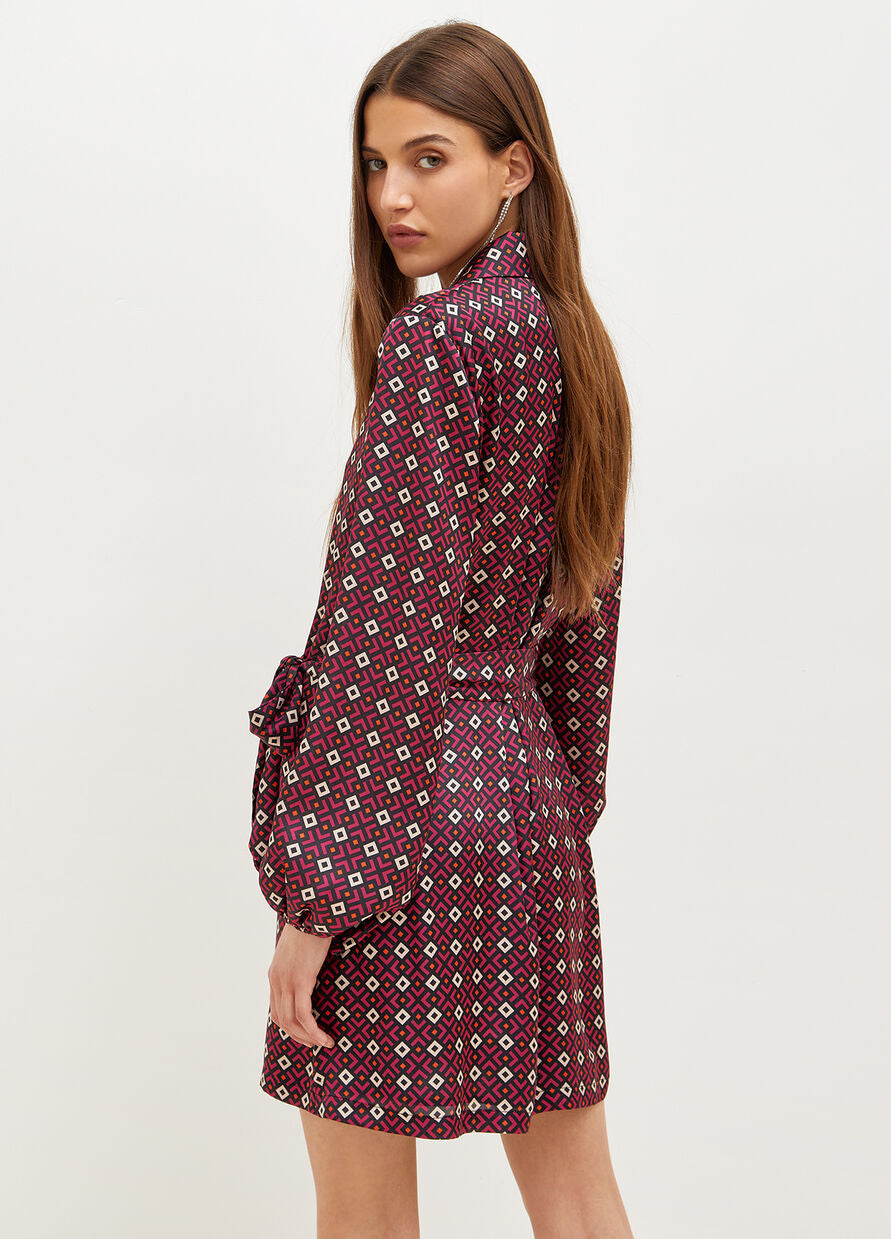 Abito con Stampa Liu Jo / Bordeaux - Ideal Moda