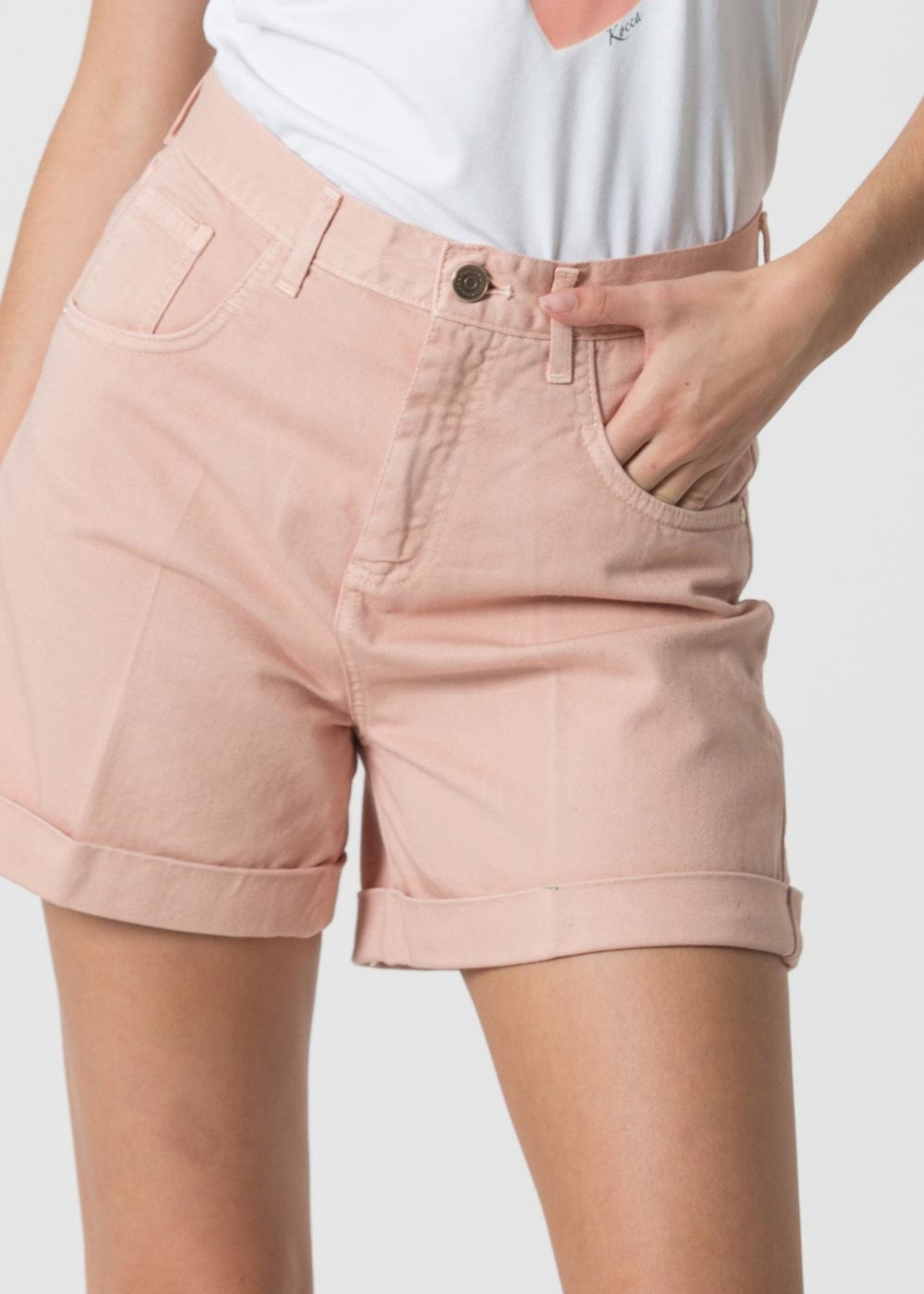 Short Kocca in Denim / Rosa - Ideal Moda