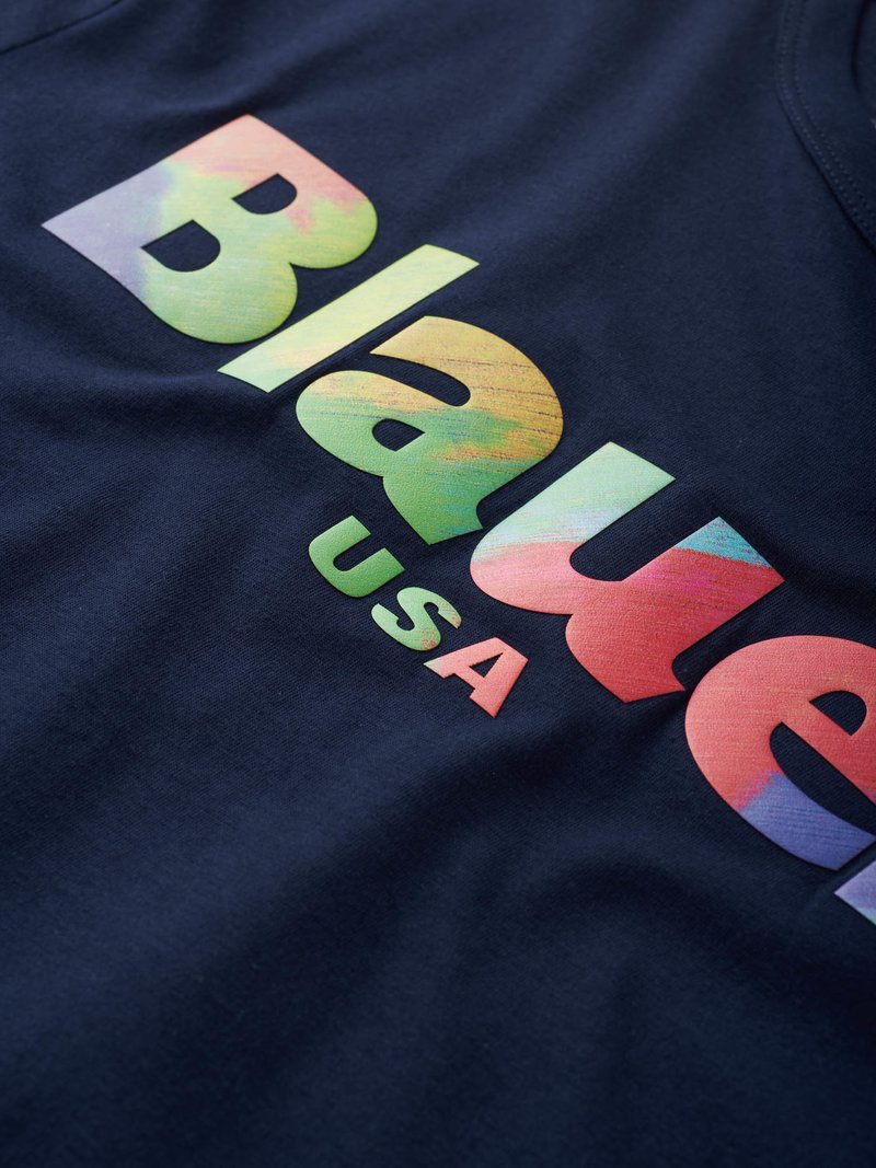T-Shirt Blauer in Cotone / Blu - Ideal Moda