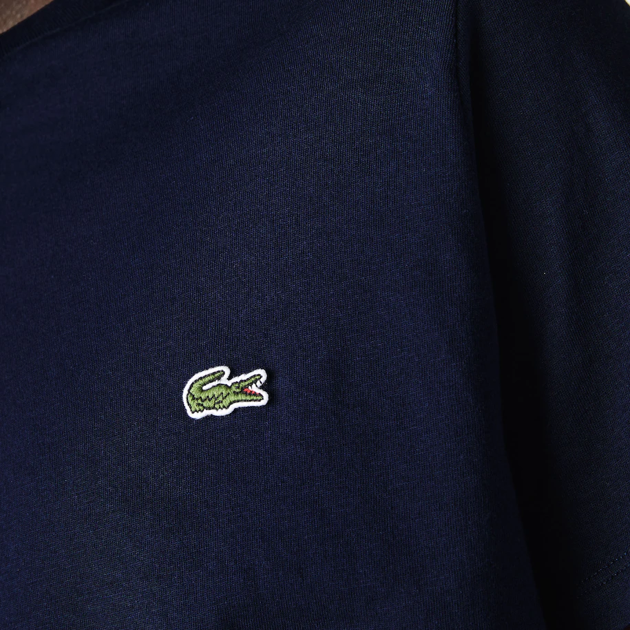 T-Shirt Lacoste in Pima Cotton / Blu - Ideal Moda
