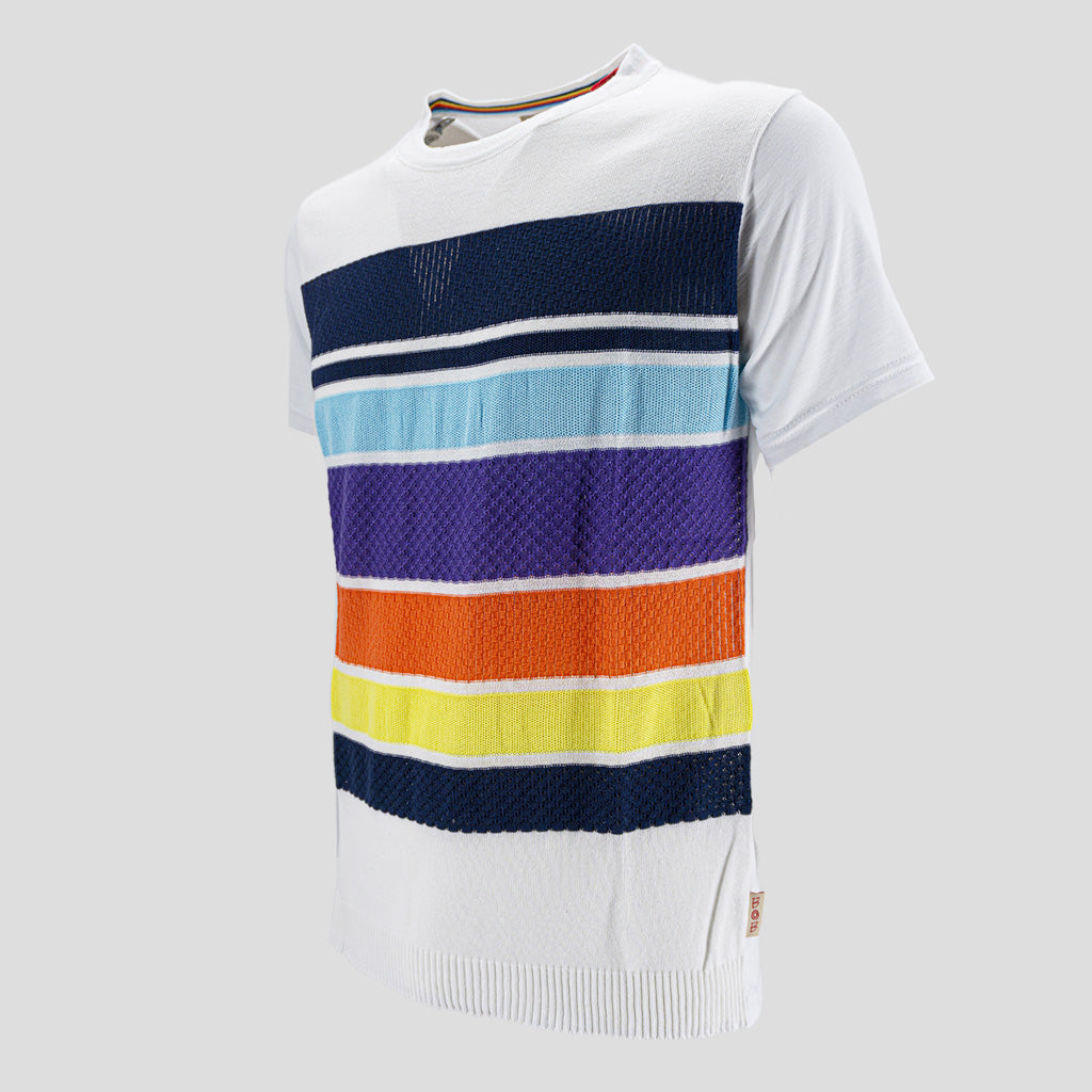 T-Shirt con Contrasti / Fantasia - Ideal Moda