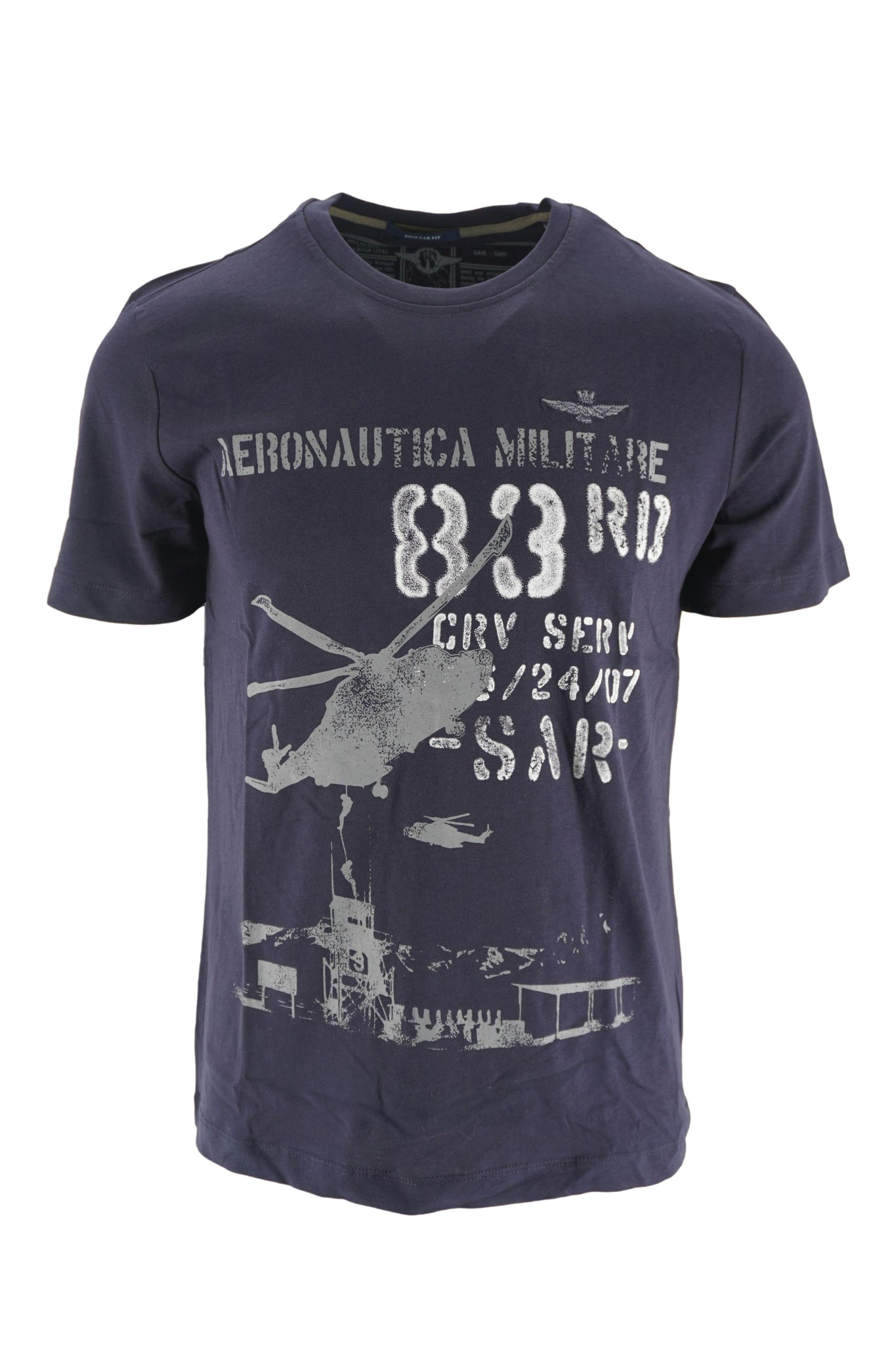 T-Shirt con Stampa Aeronautica Militare / Blu - Ideal Moda