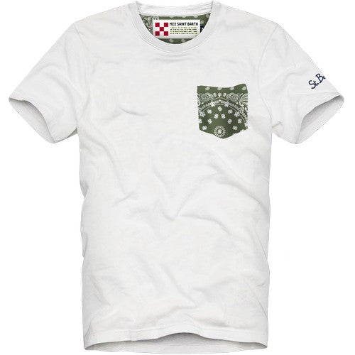 T-Shirt Mc2 Saint Barth con Taschino / Bianco - Ideal Moda