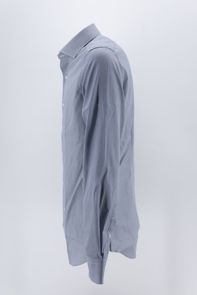 Camicia in Cotone a Fantasia / Blu - Ideal Moda