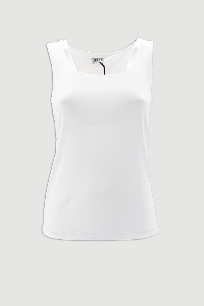 Top Jersey / Bianco - Ideal Moda