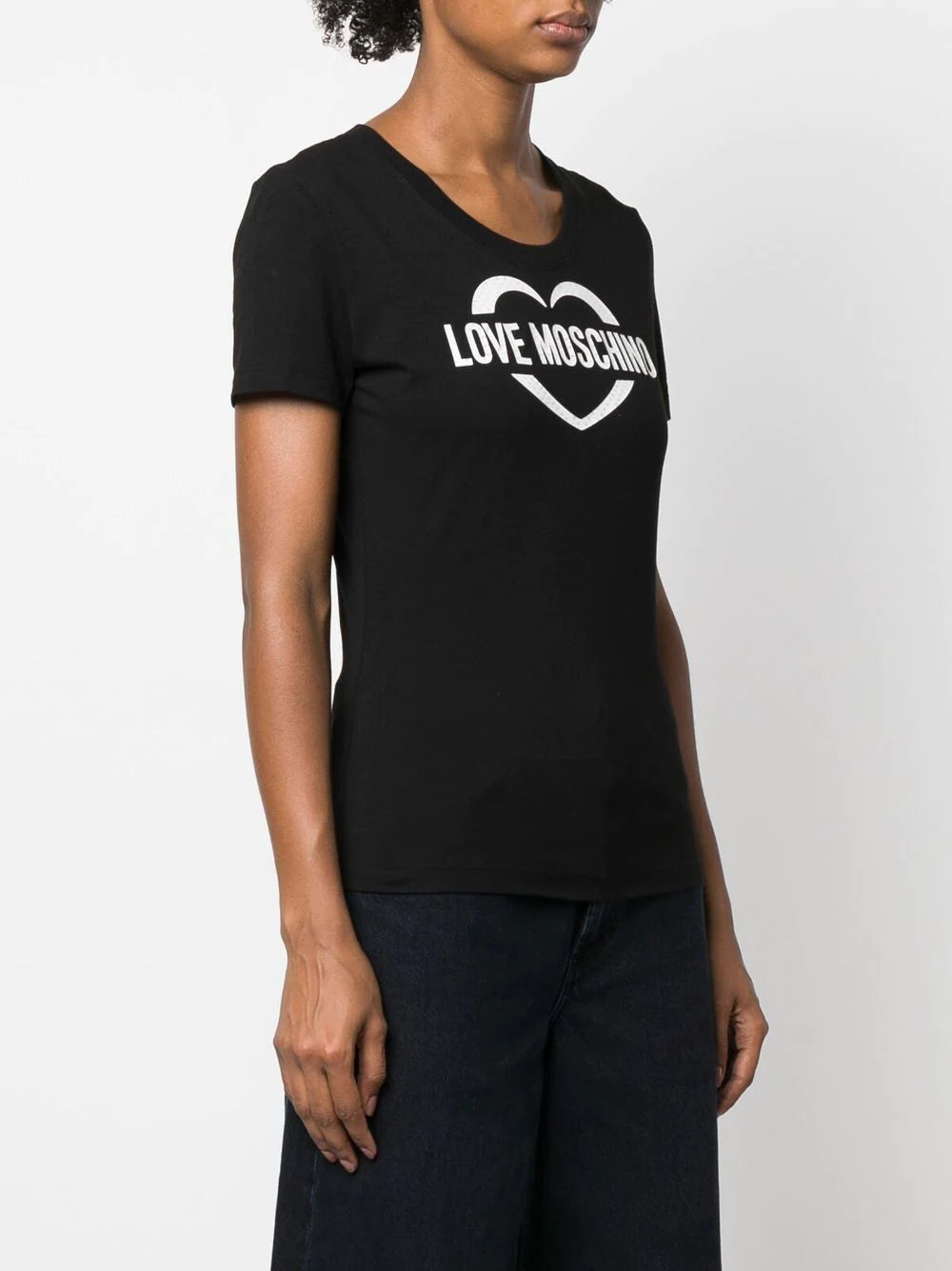 T-Shirt con Stampa Love Moschino / Nero - Ideal Moda