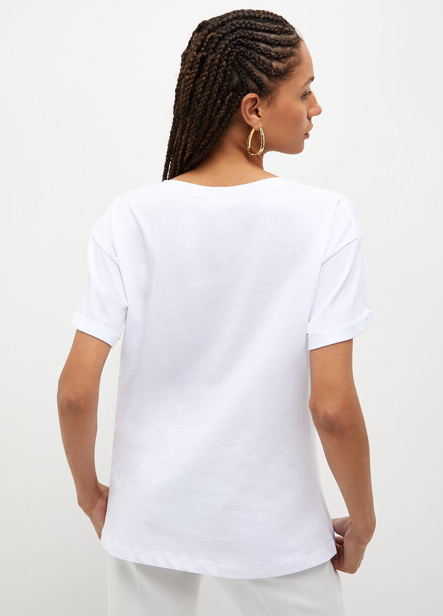 T-Shirt con Stampa Liu Jo / Bianco - Ideal Moda