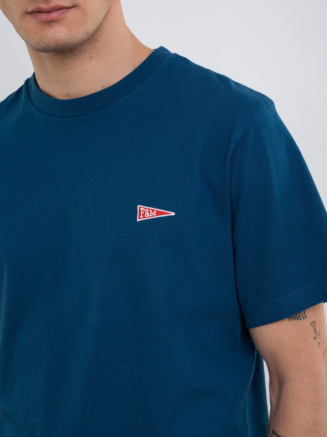 T-Shirt Franklin & Marshall con Logo / Blu - Ideal Moda