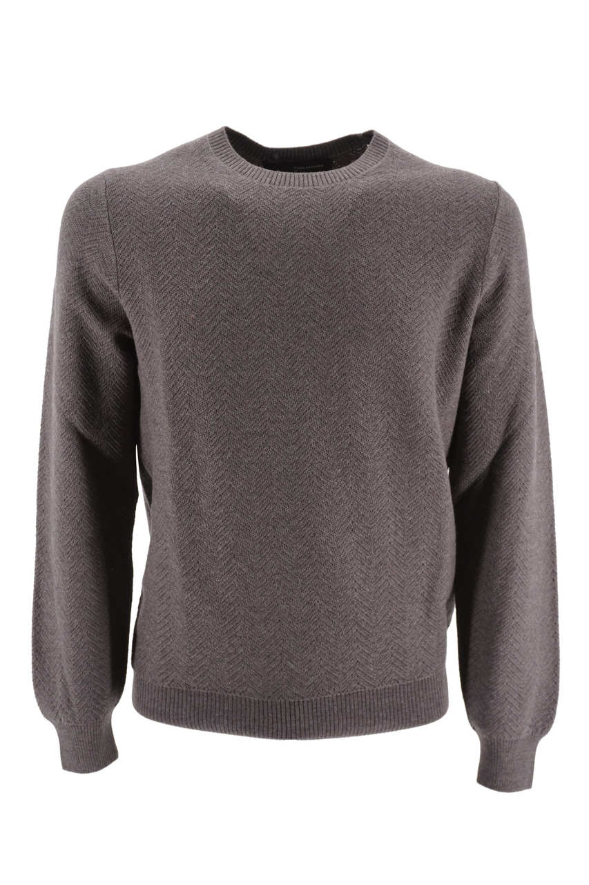 Maglia Tagliatore con tramatura / Grigio - Ideal Moda