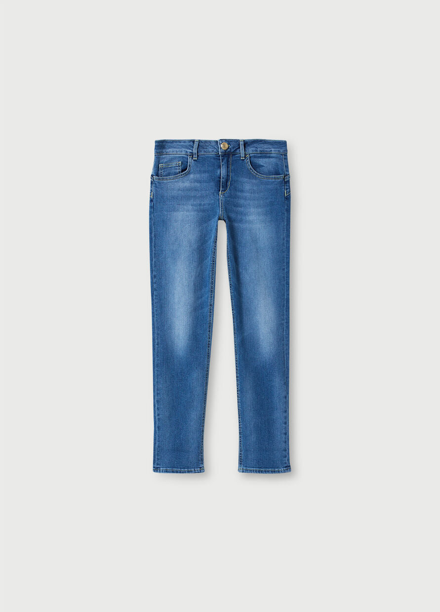 Jeans skinny con bottoni gioiello / Jeans - Ideal Moda