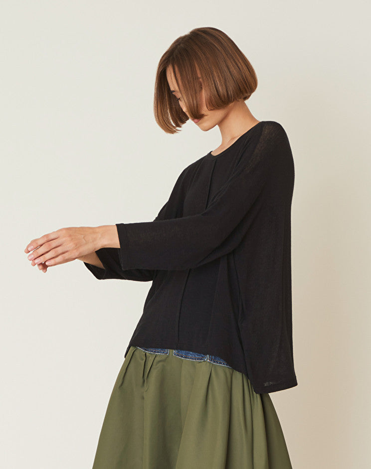 Blusa a Maniche Lunghe Manila Grace / Nero - Ideal Moda