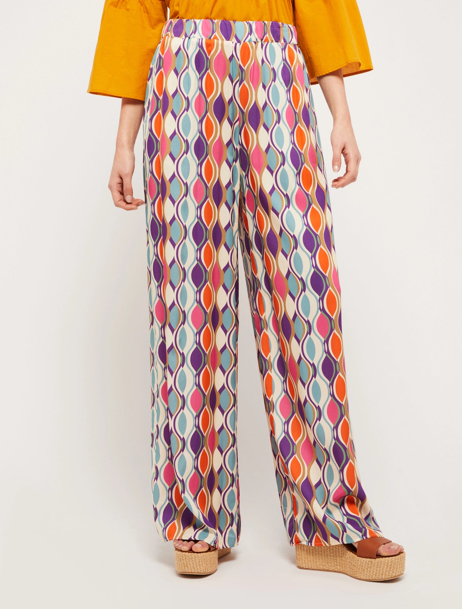 Pantalone con Fantasia PennyBlack / Multicolor - Ideal Moda