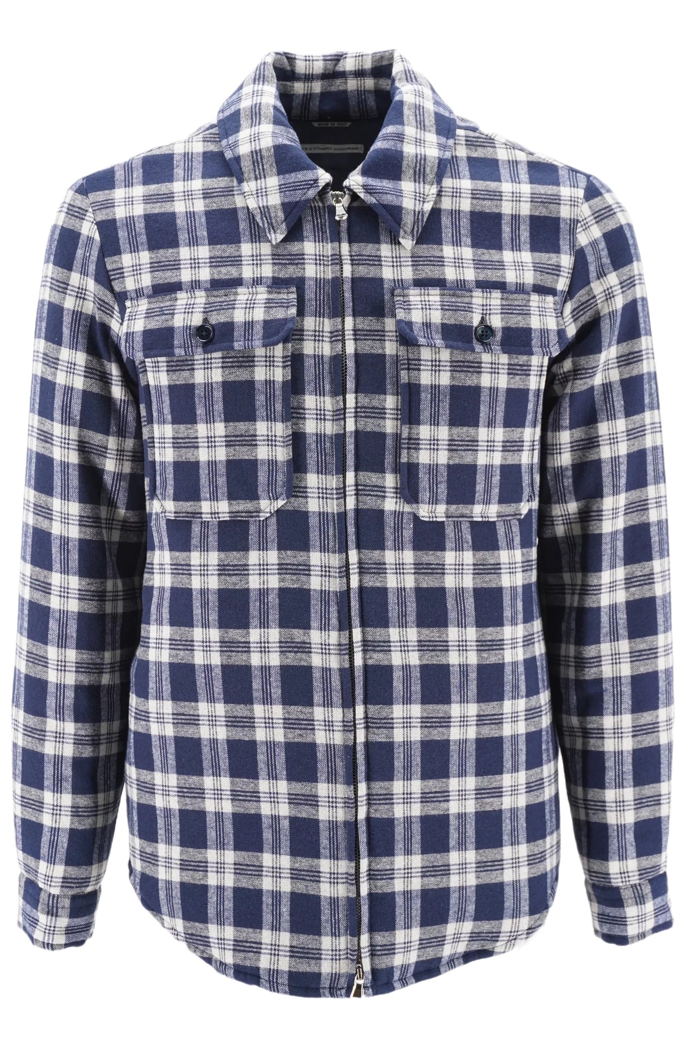 Camicia Imbottita con Fantasia Daniele Alessandrini / Blu - Ideal Moda