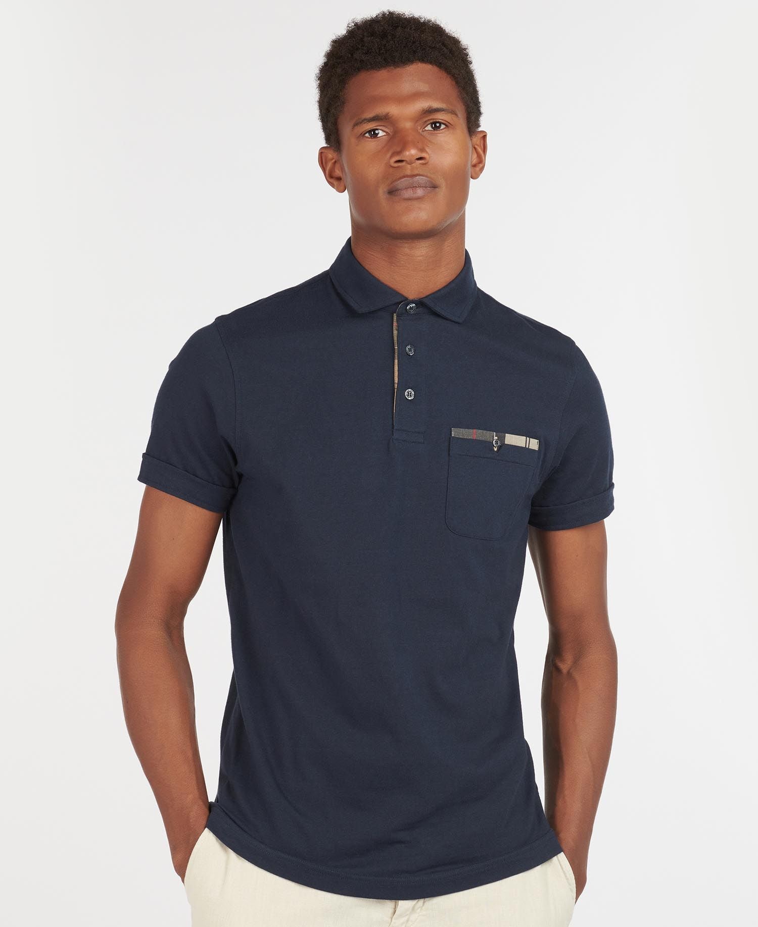 Polo in Jersey Barbour / Blu - Ideal Moda