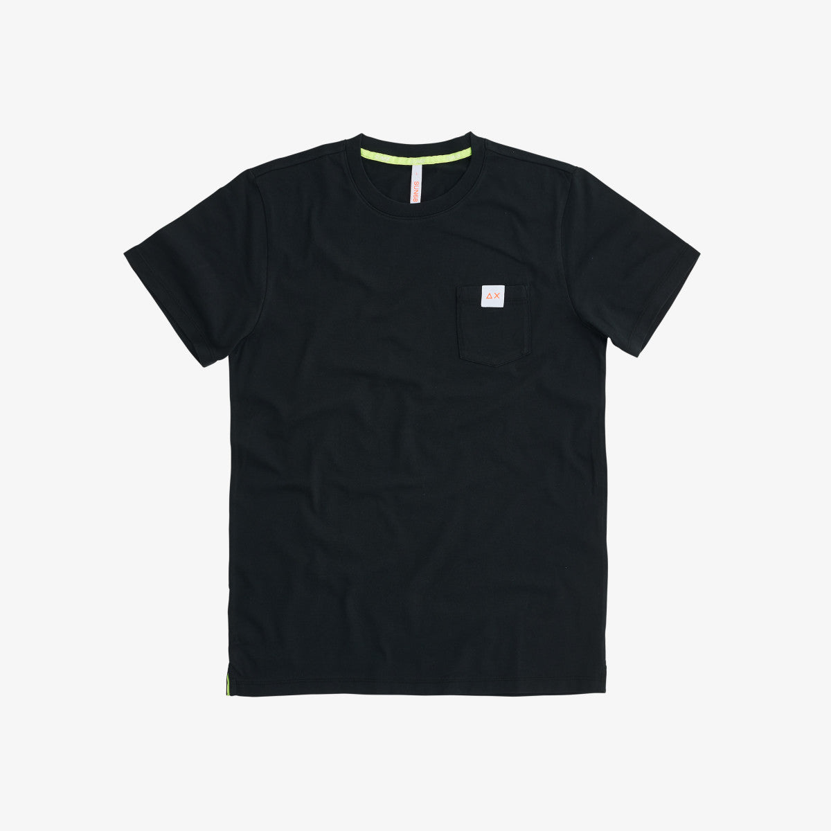 T-Shirt Round Pocket Logo / Nero - Ideal Moda