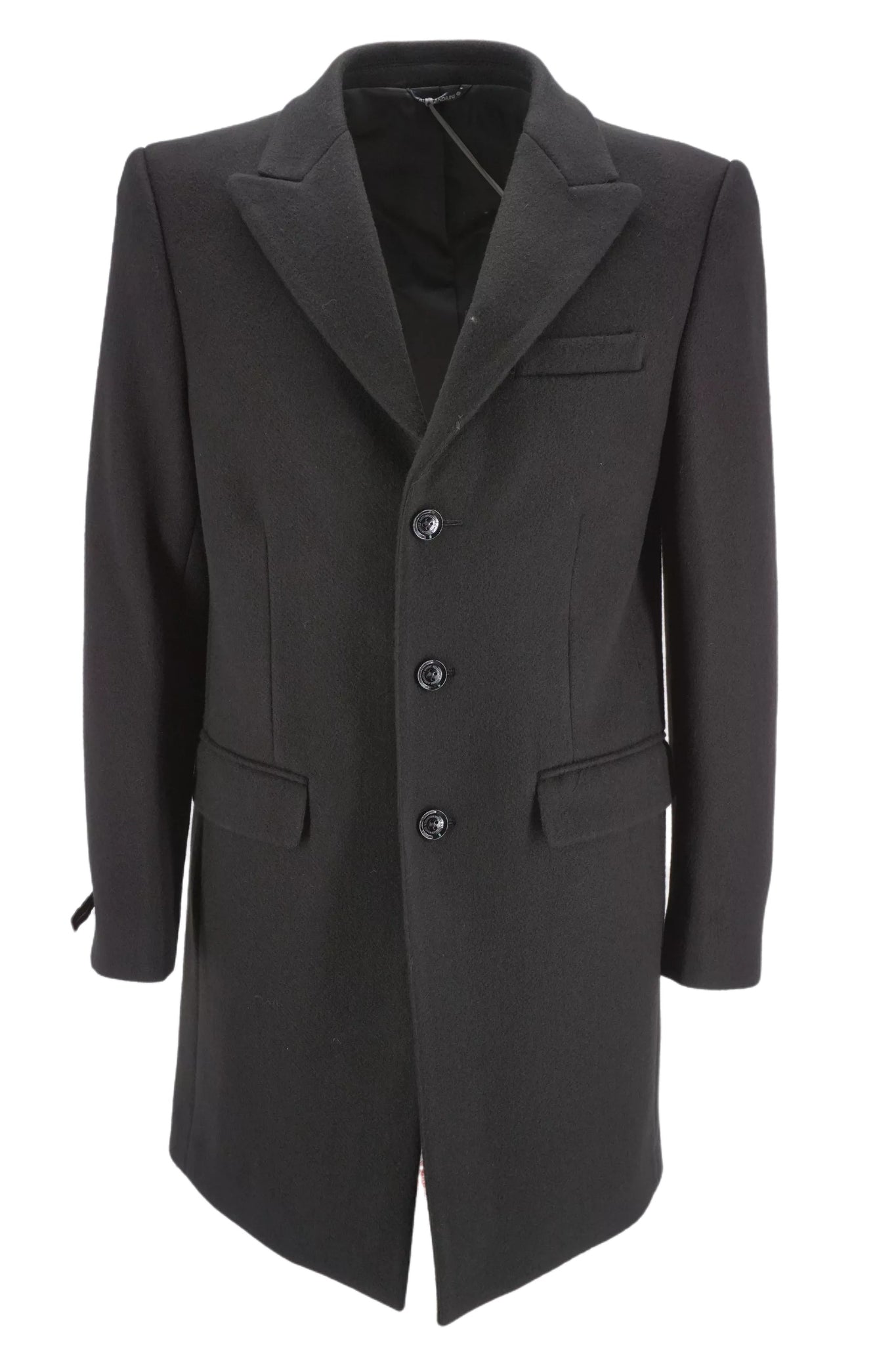Cappotto Monopetto Daniele Alessandrini / Nero - Ideal Moda