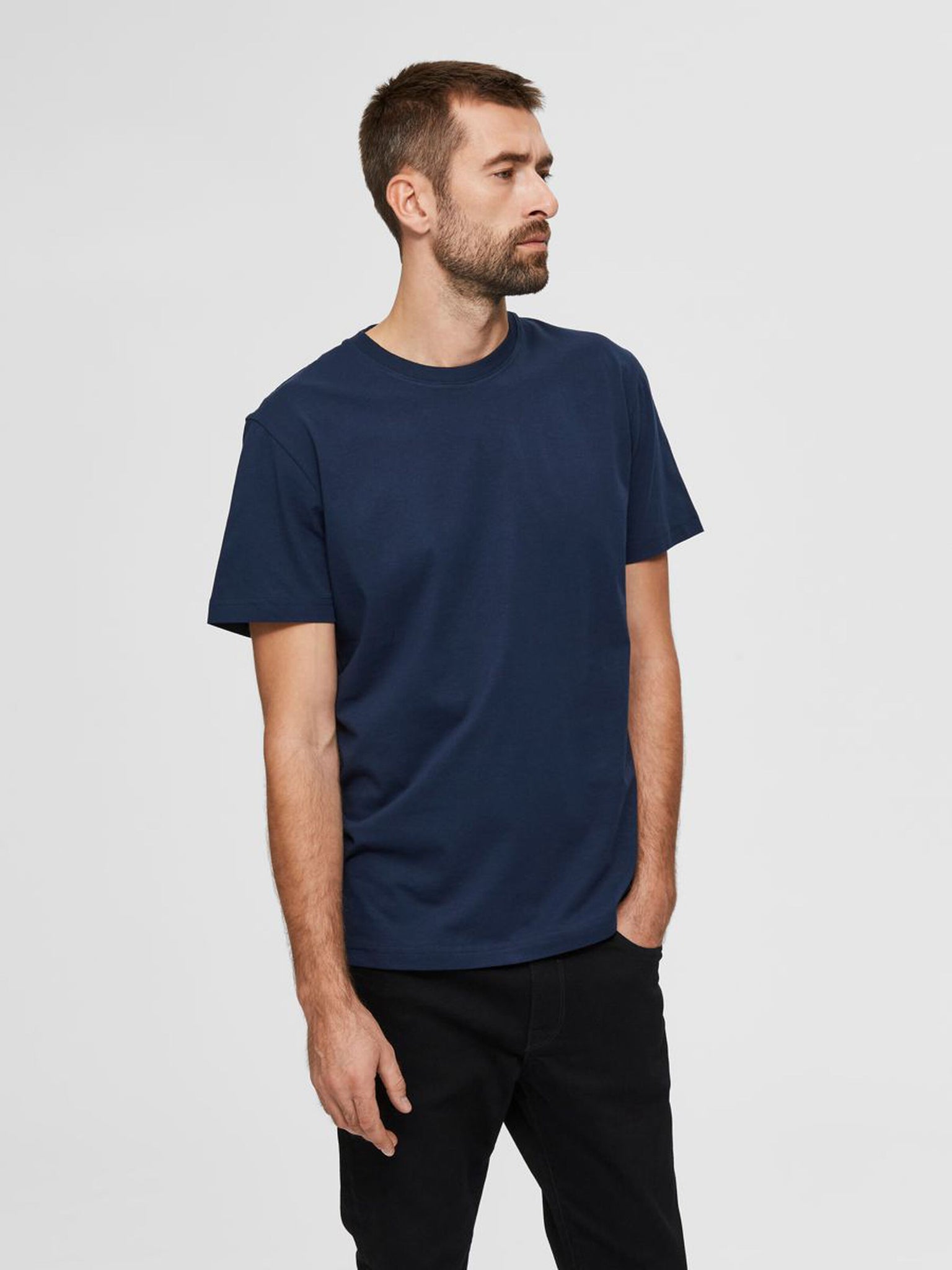 Maglia a Girocollo / Blu - Ideal Moda