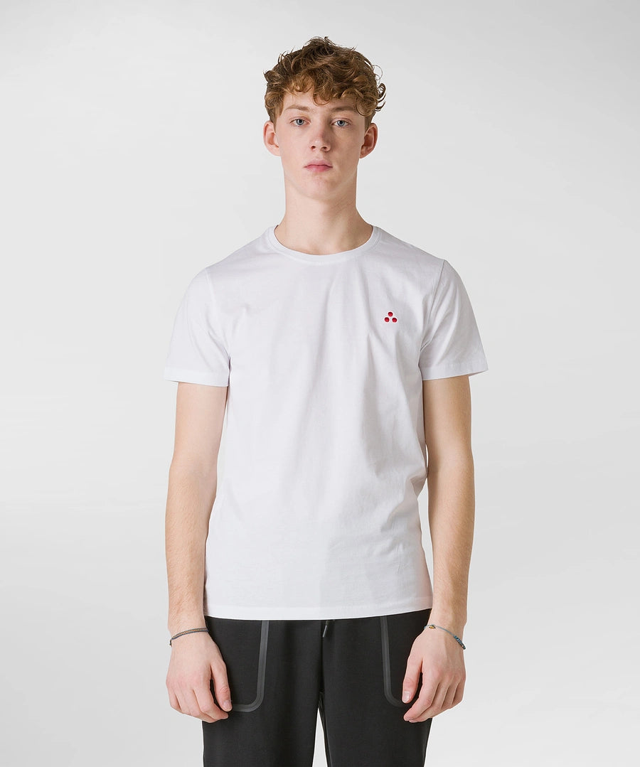 T-Shirt con Logo Ricamato Peuterey / Bianco - Ideal Moda