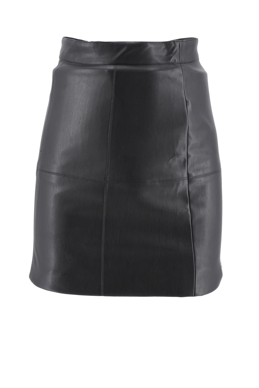 Gonna Kocca in Ecopelle / Nero - Ideal Moda