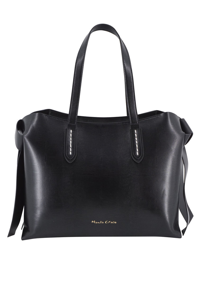 Borsa Manila Grace Tote Holly / Nero - Ideal Moda