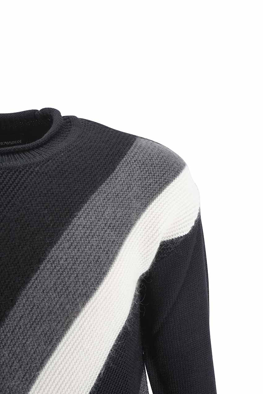 Maglia Emporio Armani a fantasia / Nero - Ideal Moda