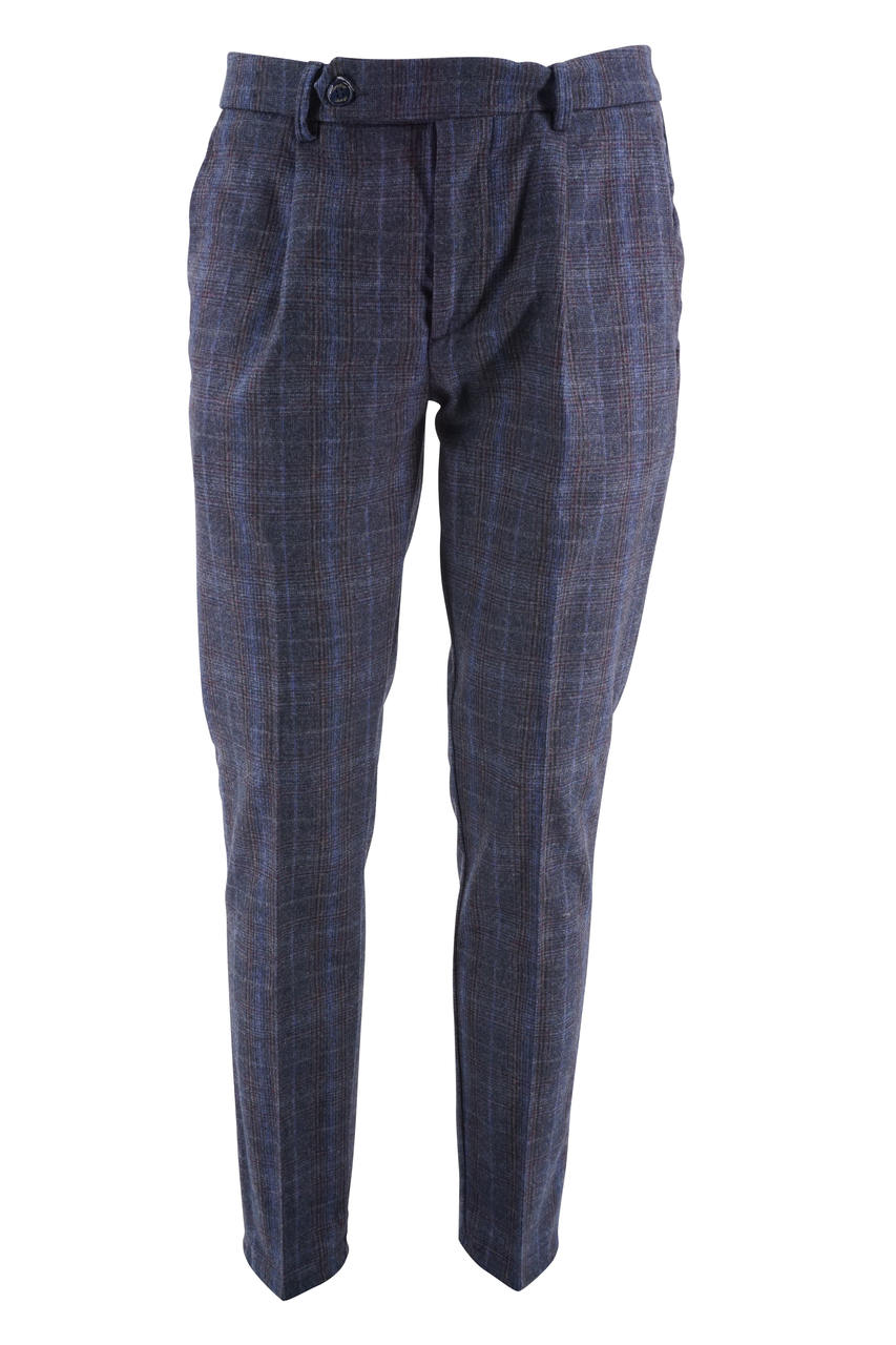 Pantalone Camouflage in lana / Blu - Ideal Moda
