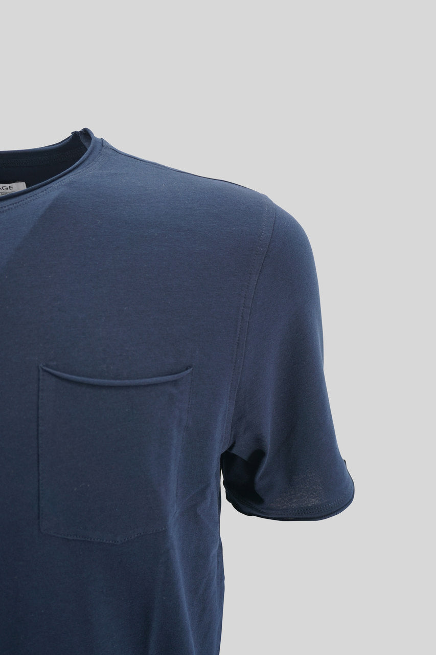 T-Shirt Girocollo / Blu - Ideal Moda