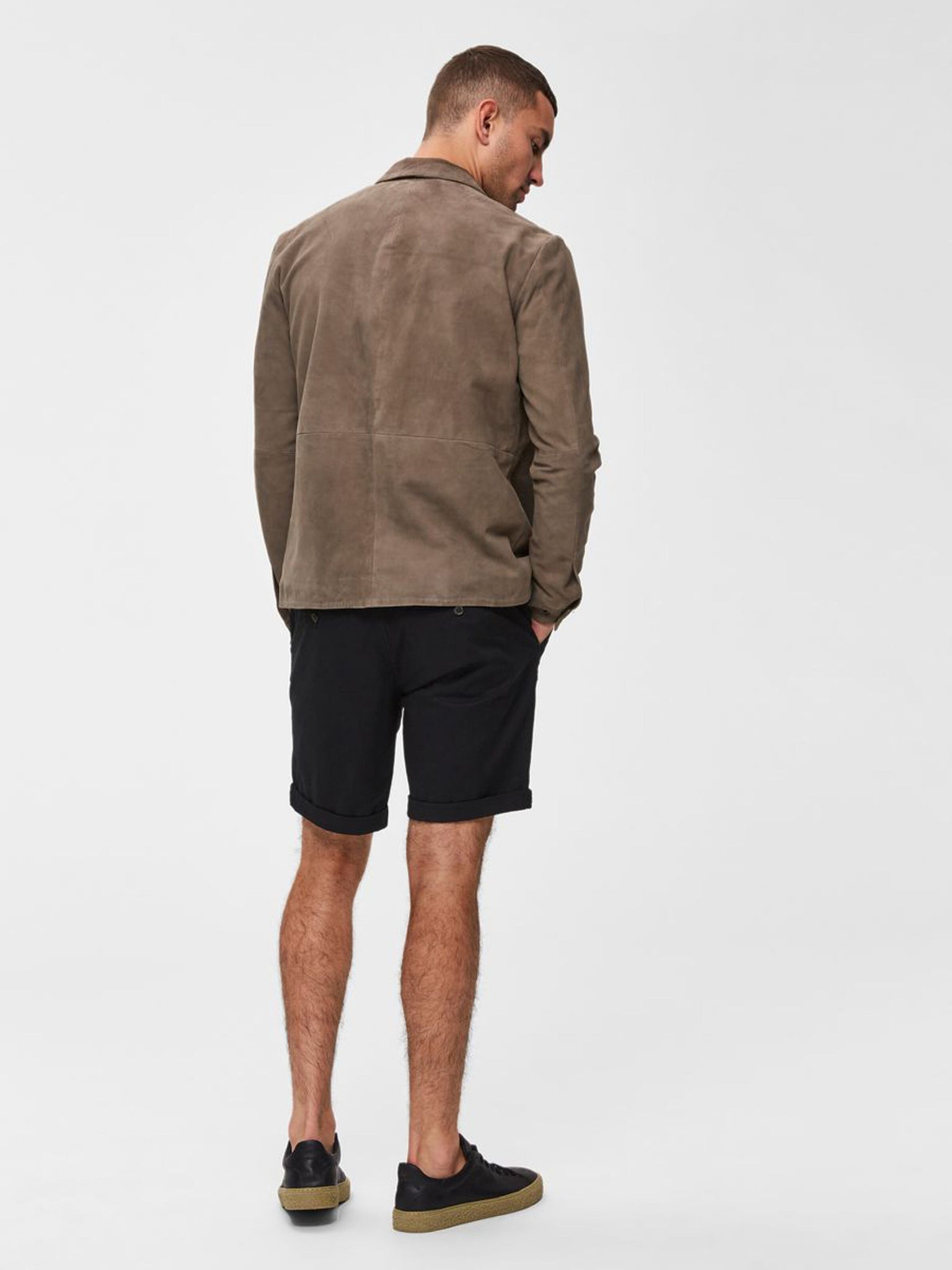 Pantaloncino Regular Fit / Nero - Ideal Moda