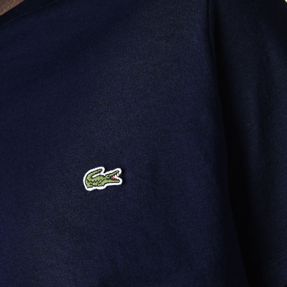 T-Shirt in Jersey di Cotone Pima Lacoste / Blu - Ideal Moda