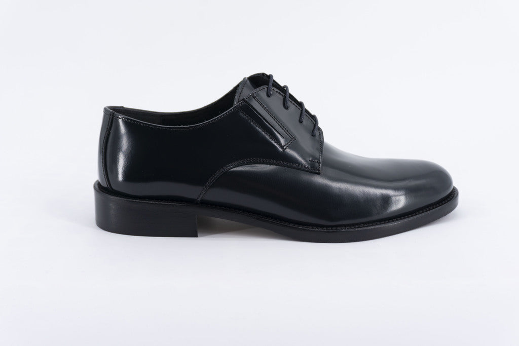 Stringata in Pelle / Blu - Ideal Moda
