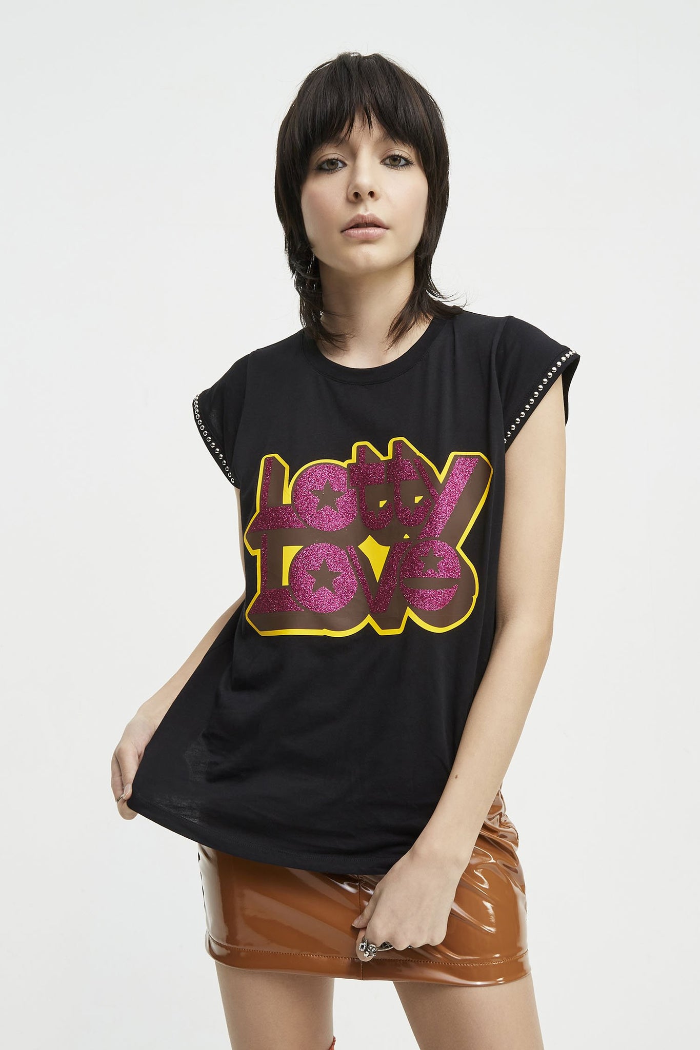 T-Shirt Aniye By con Stampa / Nero - Ideal Moda