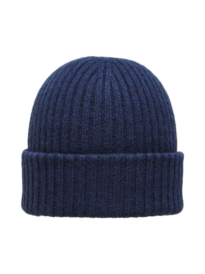 Cappello Selected in Lana Merino / Blu - Ideal Moda