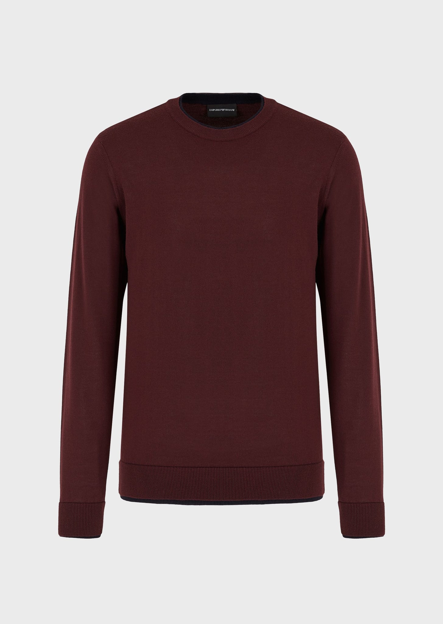 Maglione in misto lana vergine rasata /  Bordeaux - Ideal Moda