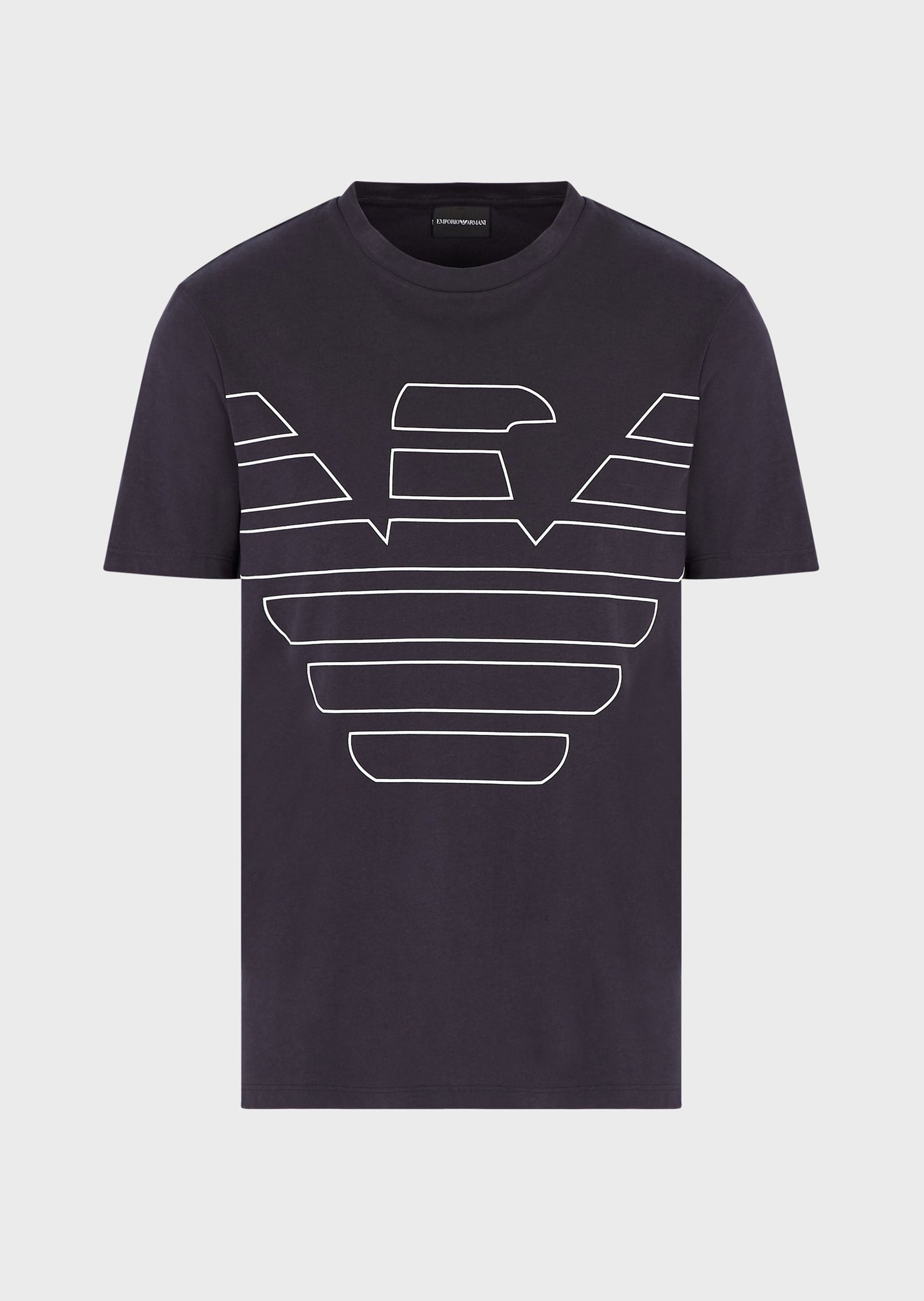 T-Shirt in jersey di cotone con maxi aquila / Blu - Ideal Moda
