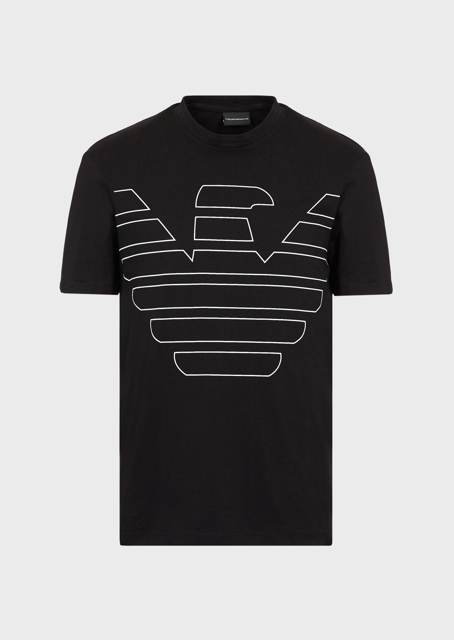 T-Shirt in jersey di cotone con maxi aquila / Nero - Ideal Moda