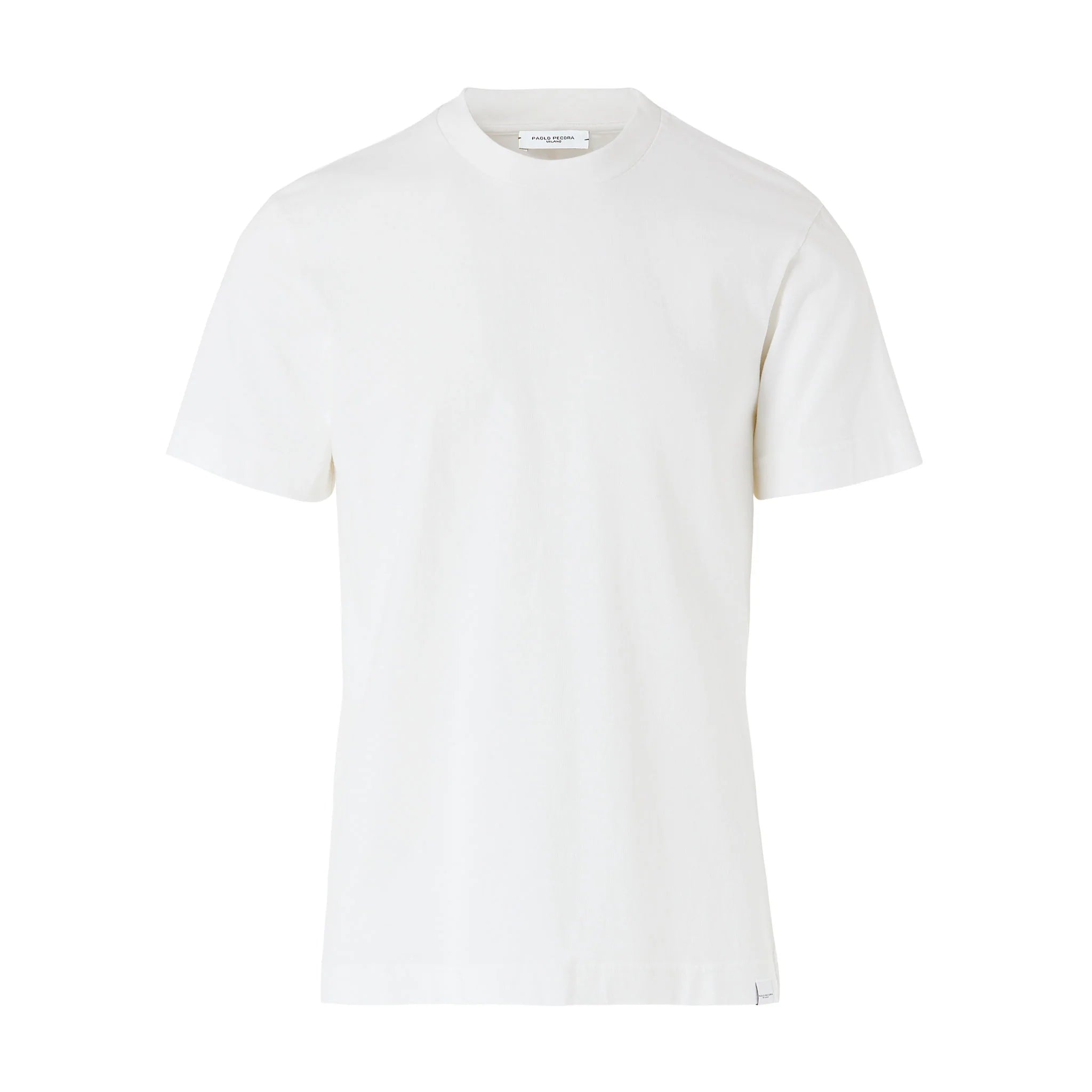 T-Shirt Girocollo in cotone Paolo Pecora / Bianco - Ideal Moda