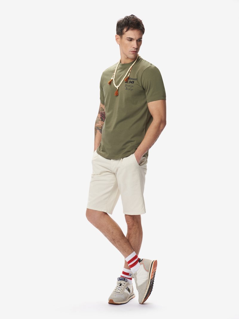 T-Shirt Blauer in Cotone / Verde - Ideal Moda