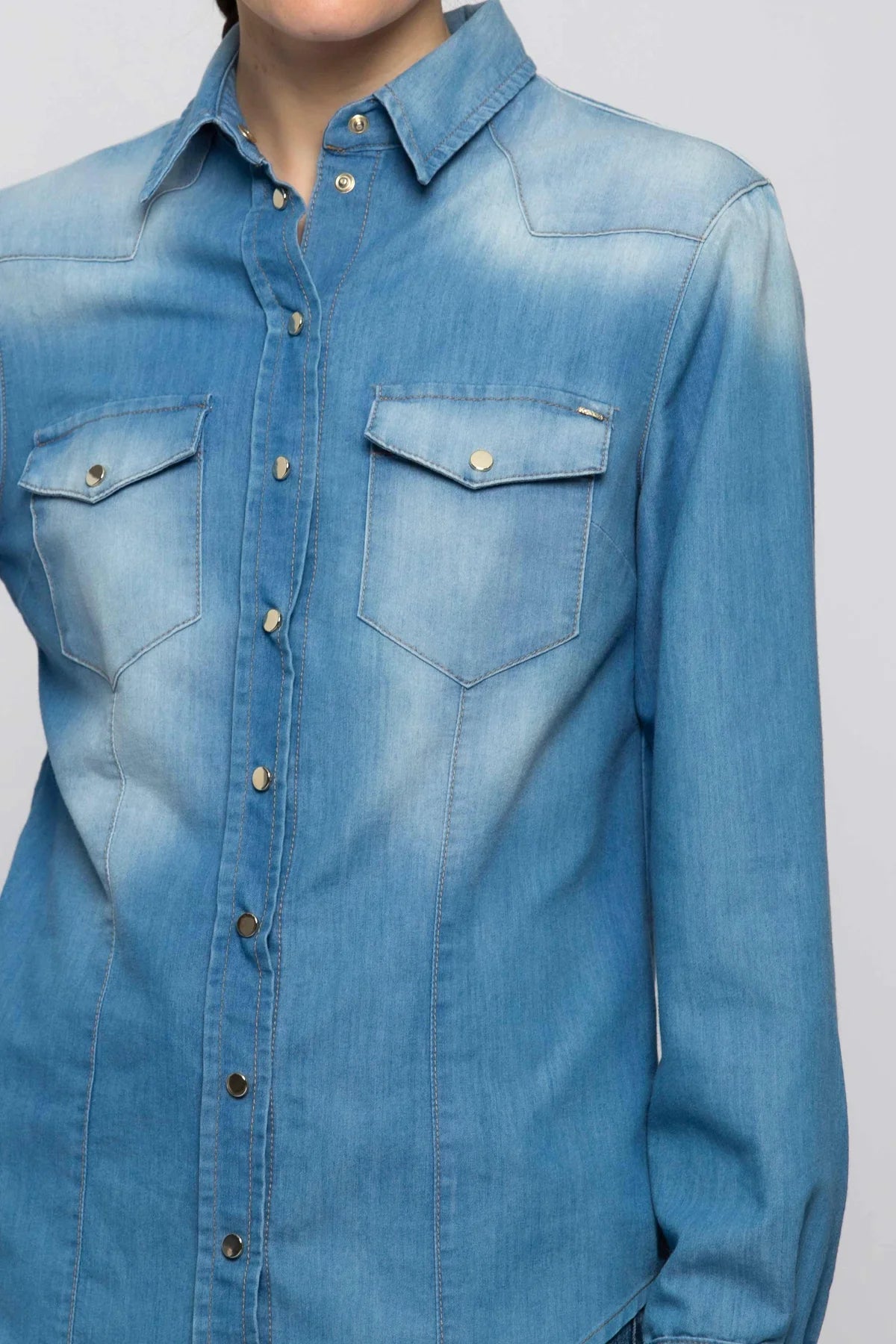 Camicia in Denim Kocca / Jeans - Ideal Moda
