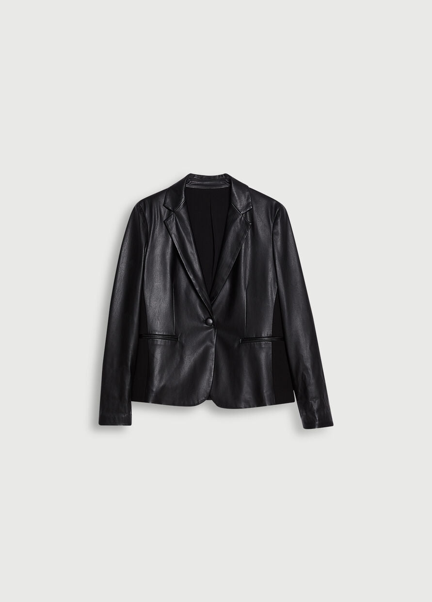 Blazer in Ecopelle Liu Jo / Nero - Ideal Moda