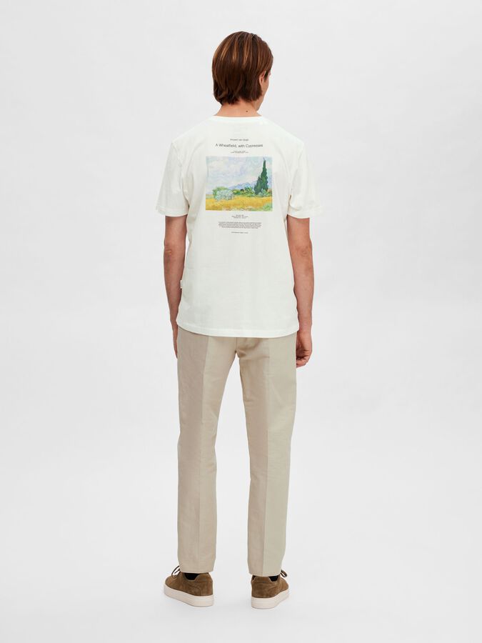 T-Shirt con Stampa Selected / Bianco - Ideal Moda
