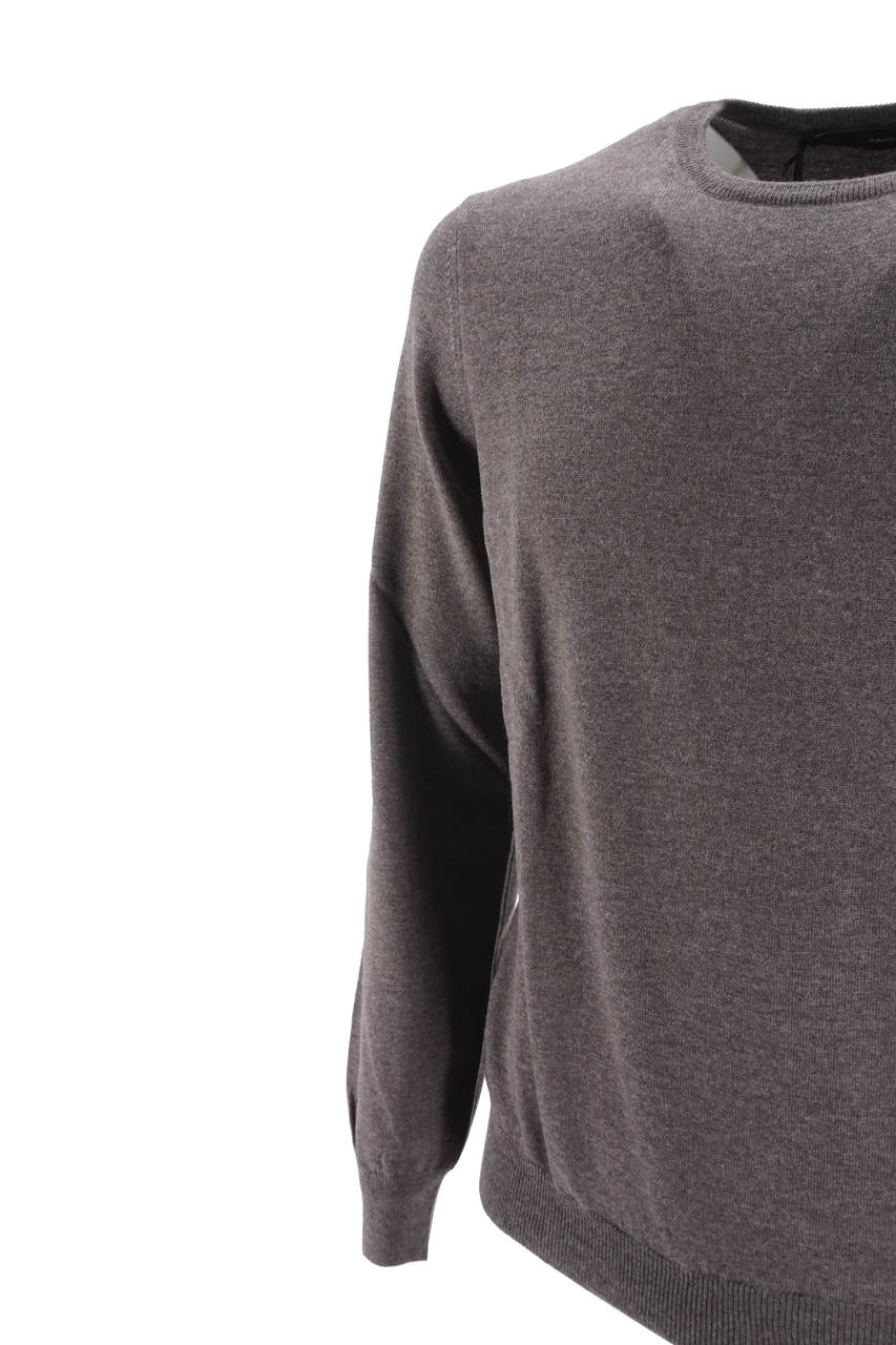 Maglia Tagliatore Girocollo / Marrone - Ideal Moda