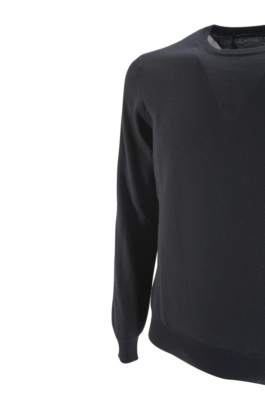 Maglia Tagliatore Girocollo / Nero - Ideal Moda