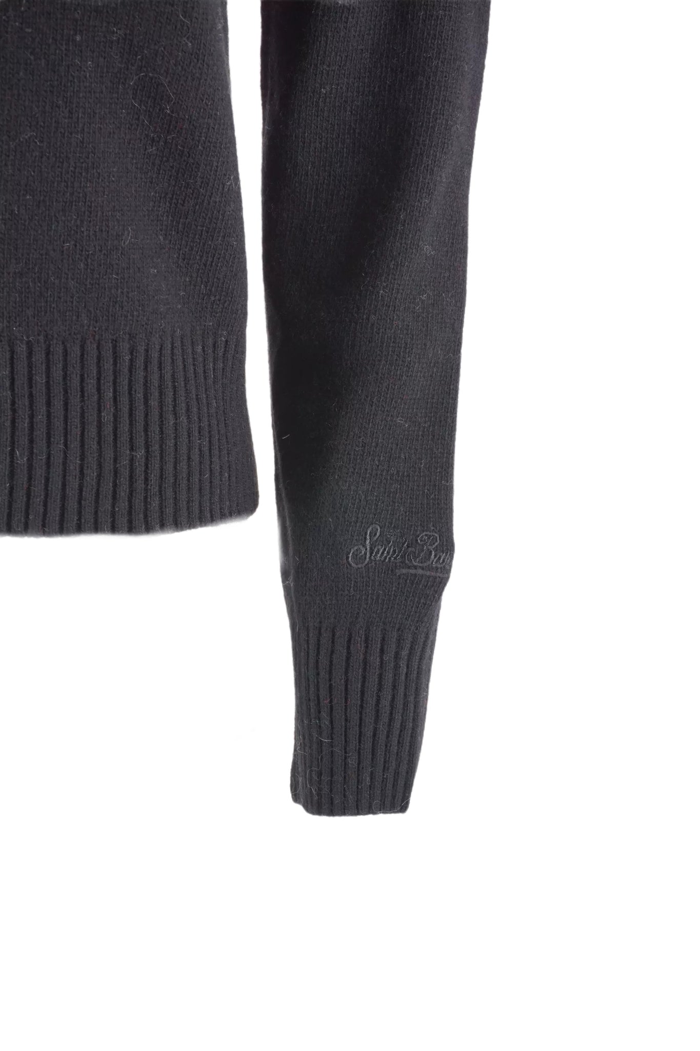 Maglia con Ricamo Cortina Mc2 Saint Barth / Nero - Ideal Moda