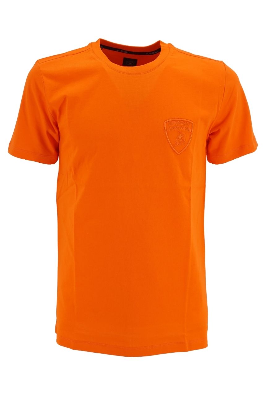 T-Shirt Automobili Lamborghini in Cotone / Arancione - Ideal Moda