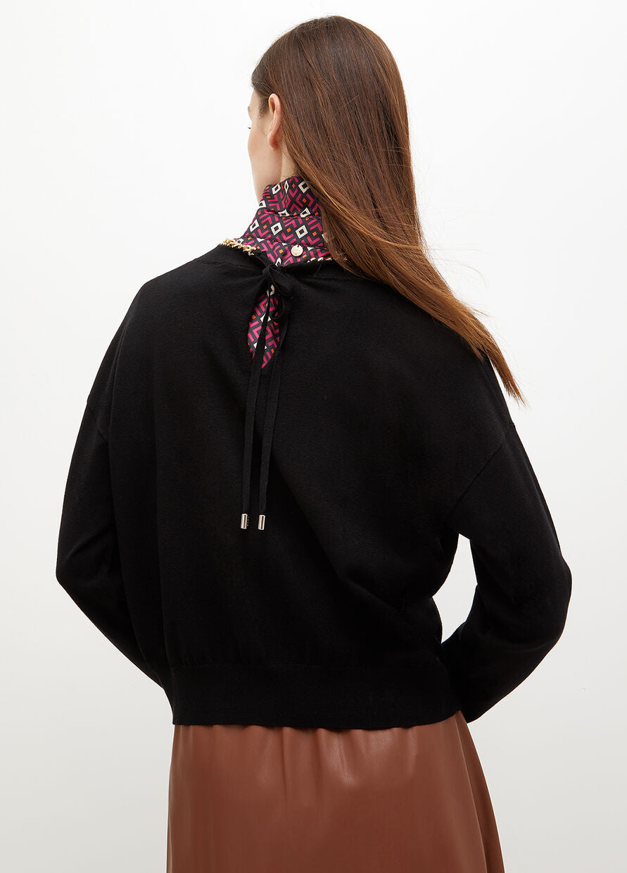 Maglia con Dettaglio Liu Jo / Nero - Ideal Moda