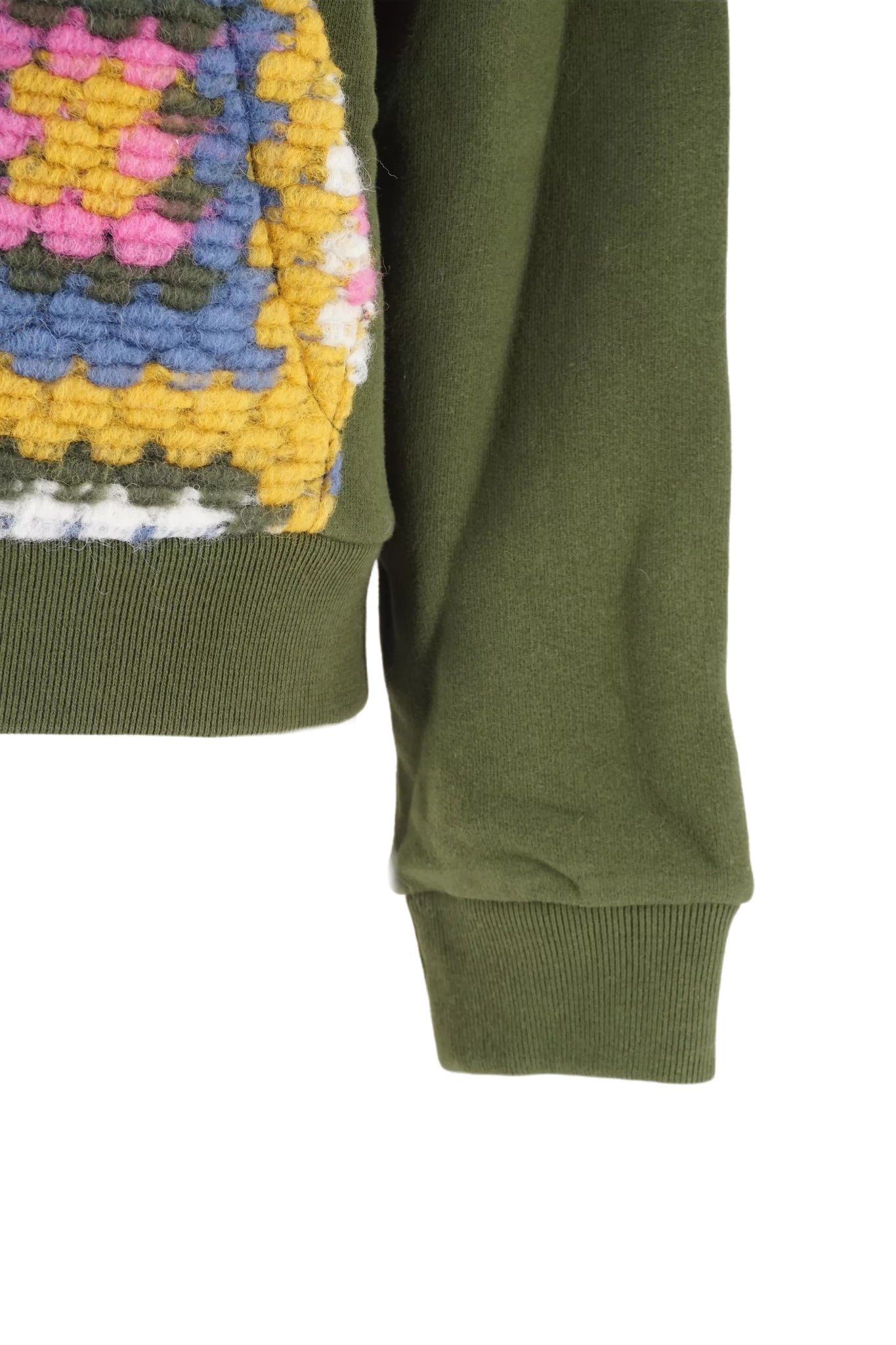 Felpa con Inserti in Maglia Mc2 Saint Barth / Verde - Ideal Moda