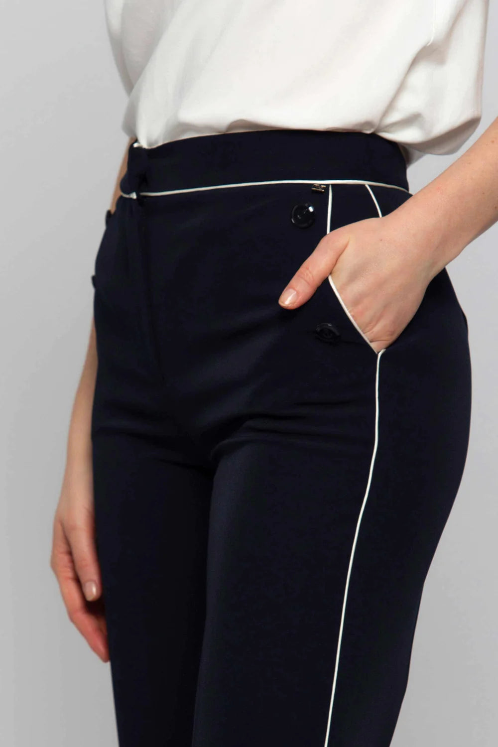 Pantalone a Zampa Kocca / Blu - Ideal Moda