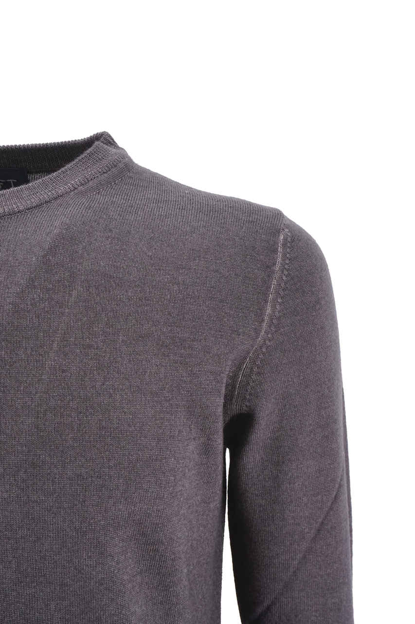 Maglia 40 Weft Girocollo / Marrone - Ideal Moda